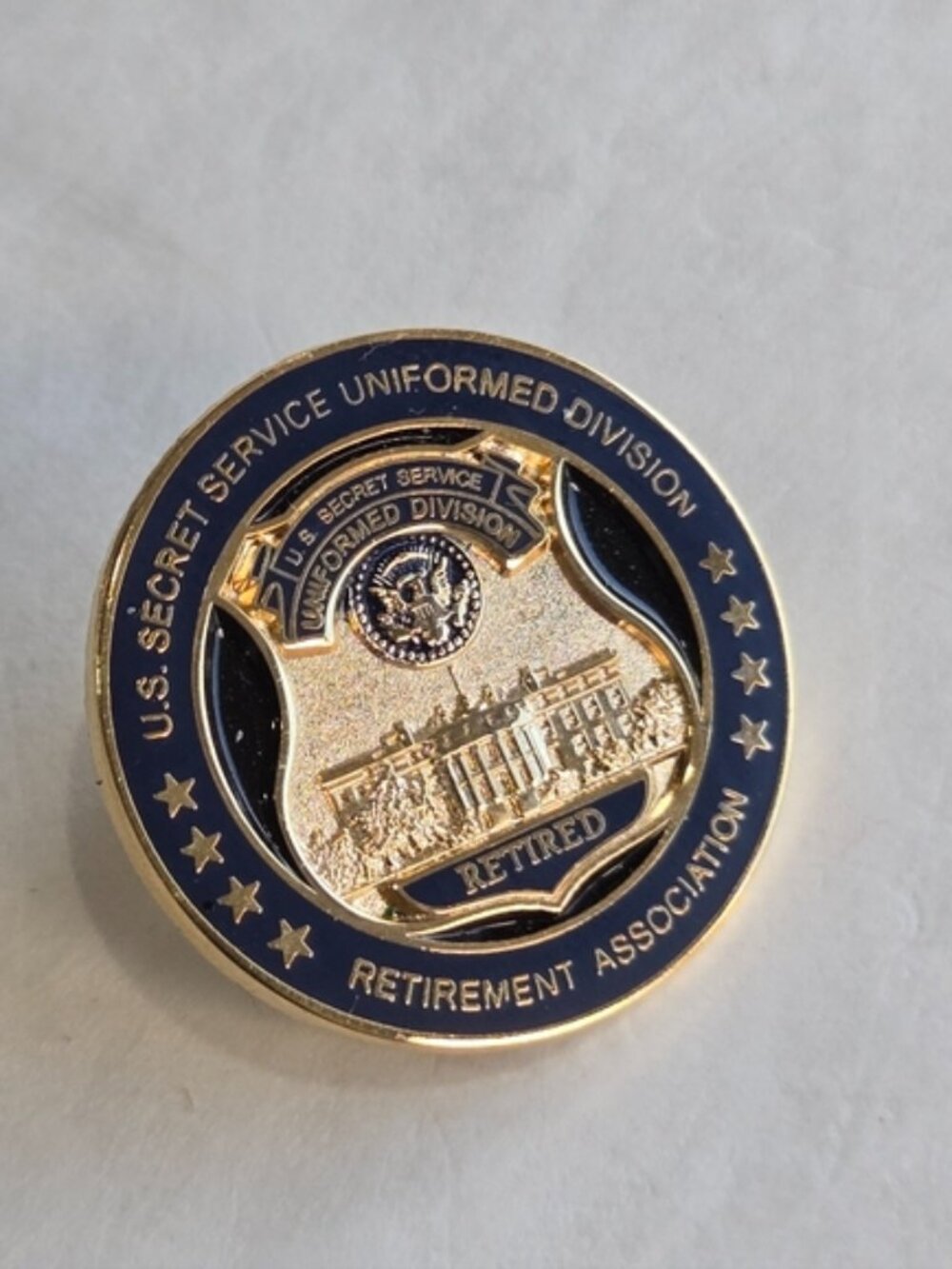 US Secret Service Uniform Division Lapel Pin Retired Souvenir Pinback Button